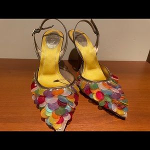 Rene Caovilla Embroidered Embellished Pumps